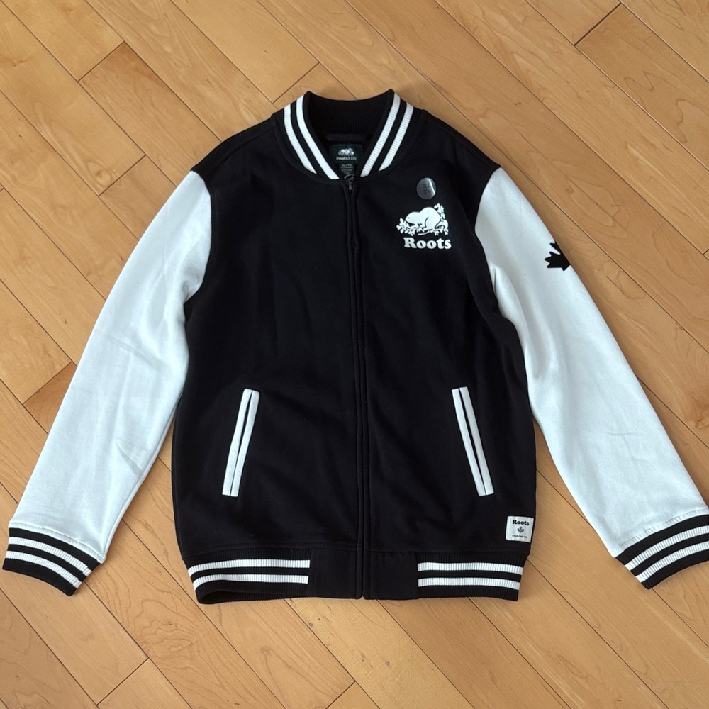 Roots Black and White Kids Jacket